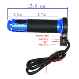 LMoDri Motorcycle Hot Grip Motorbike ATV Scooter Electric Heated Grips 22mm 7/8" Handlebar Hand Warmer Aluminum 12V