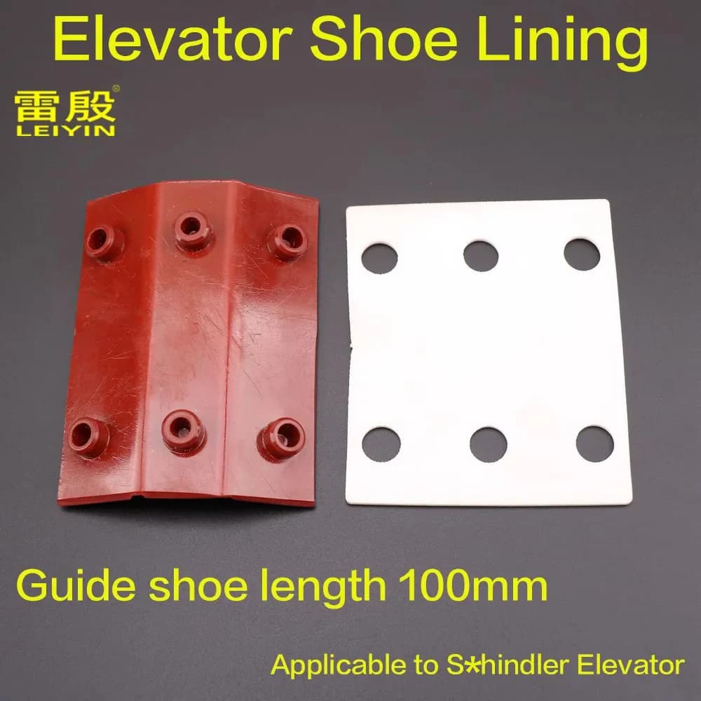 1PCS Applicable to Elevator3300 3600 5200 5500 Elevator Sliding Guide Shoe Lining length100mm guide rail thickness16mm