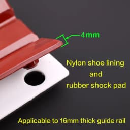 1PCS Applicable to Elevator3300 3600 5200 5500 Elevator Sliding Guide Shoe Lining length100mm guide rail thickness16mm