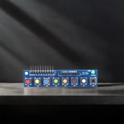 8 Independent Key Button Touch Button Module 3.3-5V with LED Indicator Keyboard Module Keypad Module for Arduino ARM