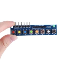 8 Independent Key Button Touch Button Module 3.3-5V with LED Indicator Keyboard Module Keypad Module for Arduino ARM