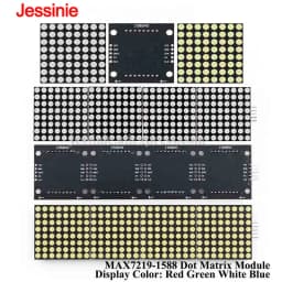 MAX7219 MAX7219-1588 Dot Matrix LED Digital Tube 8*8 Dot Matrix Module Display Red Green White Blue Color MCU Control Drive LED