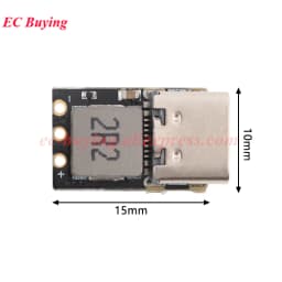 20pc/1pc 2S/3S BMS 18W DC 4.5-9.5V 3.7V 1.5A Lithium Battery Charging Boost Module QC Fast Charge Voltage Indicator Light Type-C
