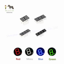 5pcs 0.28 inch LED Digital Tube Display 2 Bit 3 Bit 4 Bit 7 Segment Common Cathode/Anode Red Blue Green White Clock 2/3/4-Bit