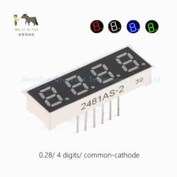 5pcs 0.28 inch LED Digital Tube Display 2 Bit 3 Bit 4 Bit 7 Segment Common Cathode/Anode Red Blue Green White Clock 2/3/4-Bit