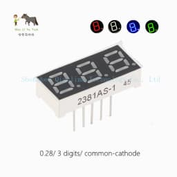 5pcs 0.28 inch LED Digital Tube Display 2 Bit 3 Bit 4 Bit 7 Segment Common Cathode/Anode Red Blue Green White Clock 2/3/4-Bit