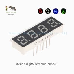 5pcs 0.28 inch LED Digital Tube Display 2 Bit 3 Bit 4 Bit 7 Segment Common Cathode/Anode Red Blue Green White Clock 2/3/4-Bit