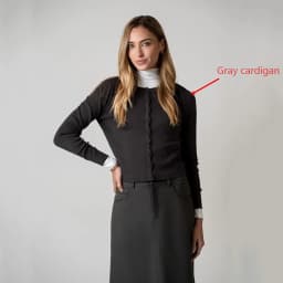 AP AW26 Women Wavy Edge Cardigan Elegant Style Single Breasted