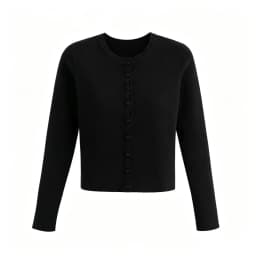 AP AW26 Women Wavy Edge Cardigan Elegant Style Single Breasted
