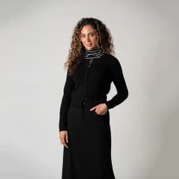 AP AW26 Women Wavy Edge Cardigan Elegant Style Single Breasted