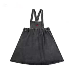 Denim Black Family Matching Set Long Sleeve Children's Clothing - Girl Dress Boys Casual Shirt Baby Rompers with Logo Embroidery