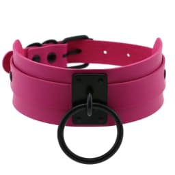 Harajuku Gothic Night club Saloon Wild Rock and roll Exaggerate Different Cortex Black ring Hanging rings Choker Collar O-shape