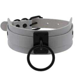 Harajuku Gothic Night club Saloon Wild Rock and roll Exaggerate Different Cortex Black ring Hanging rings Choker Collar O-shape