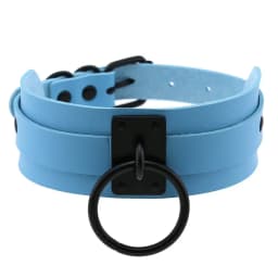 Harajuku Gothic Night club Saloon Wild Rock and roll Exaggerate Different Cortex Black ring Hanging rings Choker Collar O-shape