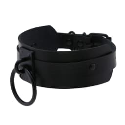 Harajuku Gothic Night club Saloon Wild Rock and roll Exaggerate Different Cortex Black ring Hanging rings Choker Collar O-shape