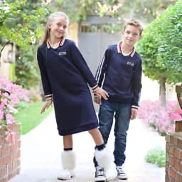 2026 Mali's AW Toddler Boys Girls 2pcs Printed Matching Outfits Girls Dress Kids Sweatshirt Fashion Skirt Children Clothing