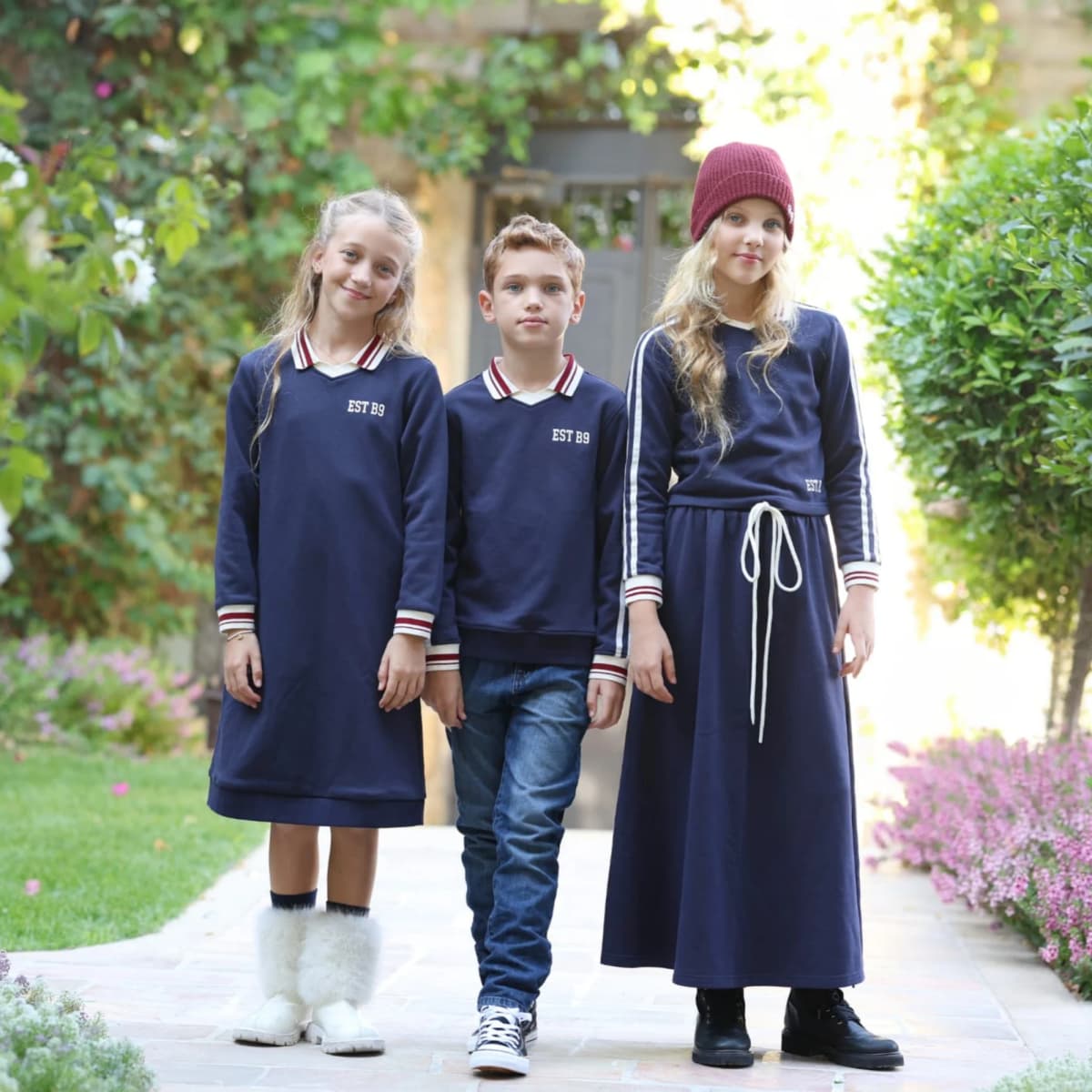 2026 Mali's AW Toddler Boys Girls 2pcs Printed Matching Outfits Girls Dress Kids Sweatshirt Fashion Skirt Children Clothing