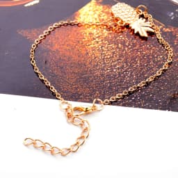 Bohemia 3D Pineapple Anklet Chain Hollow Gold Foot Chain Women Ankle Bracelet Lightweight Beach Style Women Anklet Bracelet