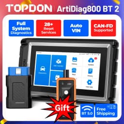 TOPDON AD800 BT 2 OBD2 All System Scanner Professional Car Diagnostic Tool Automotive Scanner Active Test  AUTOVIN Scanner
