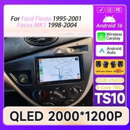 Android Auto For Ford Fiesta 1995-2001 Focus MK1 1998-2004 Car Radio No 2din Display 5G Wifi GPS Navigation Screen Autoradio DSP