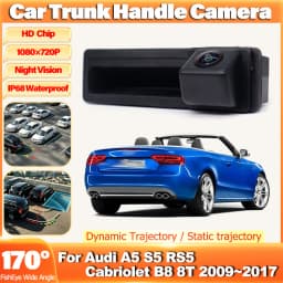 Backup Camera For Audi A5 S5 RS5 Cabriolet B8 8T 2009~2017 HD CCD Night Vision Car Rear Trunk Handle Reversing Rear View Camera
