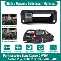 HD Rear Camera For Mercedes Benz Classe C W204 S204 C204 C180 C200 C260 2008 ~ 2015 Trunk Handle Parking Reversing Camera