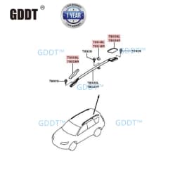 1 Piece Roof Rack Cover For Outlander EX 2007-2012 Rack Board For Airtrek Plastic Dirty Cover No Painting 7661A107