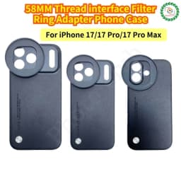 For iPhone 17 Pro Max 58MM Thread Interface Filter Ring Adapter Phone Case Filter Phone Case For iPhone 17/17 Pro CPL UV Filter