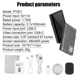 Magnetic Cell Phone Vlog Self Timer Monitor Screen Using Rear Camera Monitor For Live Streaming Creating Content Self-Timer