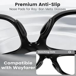 5pairs ANKNDO Nose Pads for Meta Ray-Ban Smart Glasses, Anti Slip Silicone Eyewear Cushions Adhesive Replacement for Sunglasses