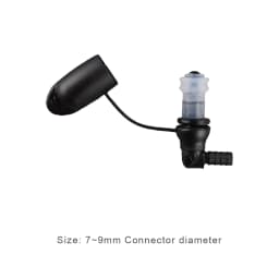 Silicone Hydration Bag Mouthpieces Replacement for 9mm Straight Hydration Pouch Mouth with Dust Cover Black Outdoor Accessory