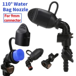 Silicone Hydration Bag Mouthpieces Replacement for 9mm Straight Hydration Pouch Mouth with Dust Cover Black Outdoor Accessory