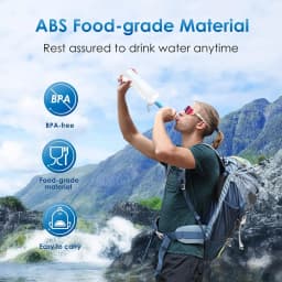 Waterdrop Portable Water Filter Straw, Camping Water Filter | Survival Water Purifier, 0.1 Micron Filtration for Hiking, Travel & Emergency Preparedness, Survival Gear, 4 Pack