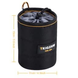 TKIGZNW Tool Pouch Nails Screws Bag with Belt Clip Black