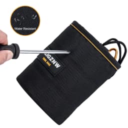 TKIGZNW Tool Pouch Nails Screws Bag with Belt Clip Black
