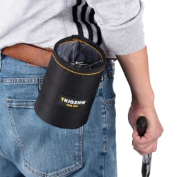 TKIGZNW Tool Pouch Nails Screws Bag with Belt Clip Black