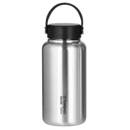 TOMSHOO 1.05L Stainless Steel Water Bottle Leak Proof Sports Bottle W 750ml Water Cup Coffee Mug Hanging Pot for Outdoor Camping