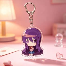 for Popular Game DDLC Yuri Monika Sayori Natsuki Peripheral Acrylic Keychain Q Version Cute Festival Gift Backpack Accessories