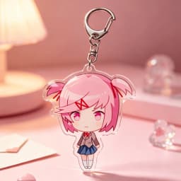 for Popular Game DDLC Yuri Monika Sayori Natsuki Peripheral Acrylic Keychain Q Version Cute Festival Gift Backpack Accessories