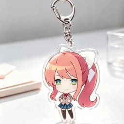 for Popular Game DDLC Yuri Monika Sayori Natsuki Peripheral Acrylic Keychain Q Version Cute Festival Gift Backpack Accessories