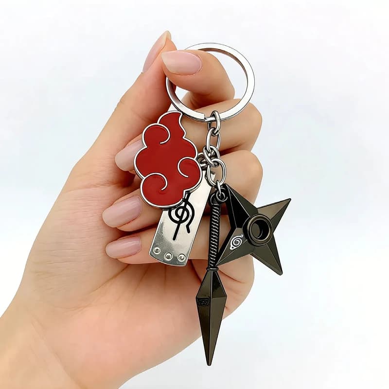 NARUTO Akatsuki Organization Cartoon Cute Metal Pendant Personalized Anime Backpack Pendant Anime Merchandise Wholesale