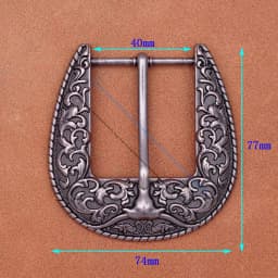 Heavy Strong Antique Silver Floral Western Cowboy Longhorn Bull SKull Rodeo Three Piece Set Belt Buckle Unisex Fits 40mm Strap