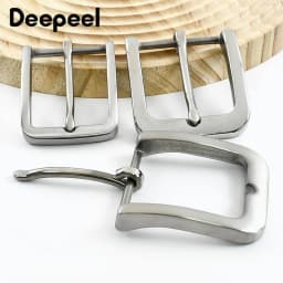 Deepeel 35/40mm Stainless Steel Belt Buckle for 33/38cm Leather Belts Men Jeans Pin Adjust Clasp Waistband Head DIY Accessories