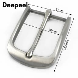 Deepeel 40mm Solid Stainless Steel Belt Buckles Men's Jean Waistband Clasps Suit Pants Pin Buckle DIY Leather Craft Accessories