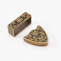 Antique Brass Floral Rope Side Rodeo Western Cowboy Three Piece Set Leathercraft Belt Buckle Unisex 1 1/2"