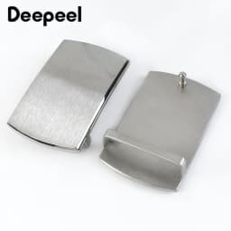 Deepeel 40mm Pure Stainless Steel Belt Buckles Smooth Buckle Canvas Belts for Men Leisure DIY Leather Craft Jeans Accessories