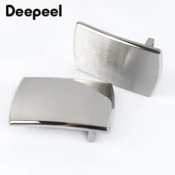 Deepeel 40mm Pure Stainless Steel Belt Buckles Smooth Buckle Canvas Belts for Men Leisure DIY Leather Craft Jeans Accessories