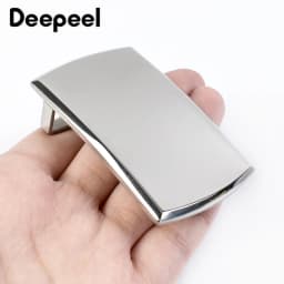 Deepeel 40mm Pure Stainless Steel Belt Buckles Smooth Buckle Canvas Belts for Men Leisure DIY Leather Craft Jeans Accessories