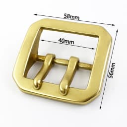 Deepeel 40mm Pure Brass Belt Buckles Men Pin Buckle Stainless Steel Belts Head DIY Leather Craft Accessory for 38-39mm Waistband