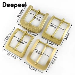 1Pc Deepeel 40mm Brass Belt Buckles Single Pin Buckle for Waistband Bags Strap Garment Leather Craft Replacement Accessories
